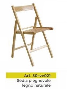 SEDIA PIEGHEVOLE LEGNO NATURALE